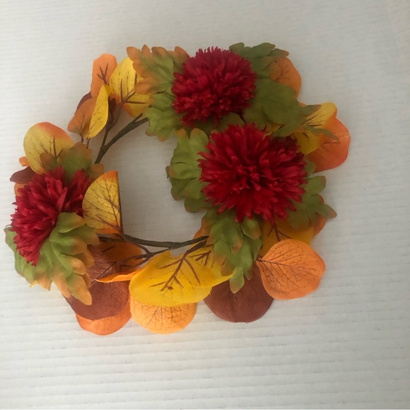 Small Fall Floral Wreath for Door Wall Centerpiece - Fall colors - Picture 2 of 9
